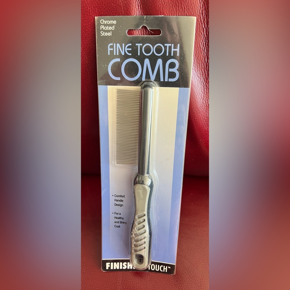 Cat or Dog Chrome Plated Steel 🆕 Fine Tooth Comb for fine coated dog or cat